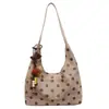 2026 Bolso Tote Nuevo Estilo Coreano de Lunares Gran Capacidad Retro Moda Bolso Elegante Casual Elegante para Viajes Cotidianos Bolso de Hombro Único