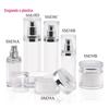Conjunto de frascos de acrílico, frascos de creme a vácuo, material da embalagem, frasco redondo de spray para loção, frasco de perfume, logotipo impresso, frasco de óleo essencial
