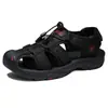 Sandalias de Playa para Hombre de Cuero Genuino, Punta Reforzada, Talla Grande Popular Transfronteriza, de Primera Capa, para Verano, Casual, al Aire Libre