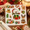 Adesivos Criativos de Natal Papai Noel Boneco de Neve Rena Desenho Animado Adesivos Decorativos Adesivos de Recompensa para Crianças Atacado