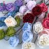 3 Núcleo de simulação Austin-envolto em rosa parede de fundo de casamento layout simulação palco de flores guia de estrada arranjo de flores flor artificial