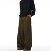 2026 Nuevos Pantalones Casuales de Estilo Americano Desestructurados Desgastados de Pierna Ancha con Corte Curvo para Hombres y Mujeres, Pantalones de Moda Sueltos de Largo Completo