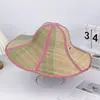 Chapéu de Sol de Verão Chapéu com Ventilador Dobrável Chapéu de Pesca Agrícola Proteção Solar Guarda-sol Grande e Pequeno Portátil Estilo Pastoral Chapéu de Pescador