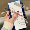 Novos Armações de Óculos Masculinas de Metal Fábrica Atacado Feminino Tendência Moda Transfronteiriça Retrô Venda Quente Estilo Coreano Anti-Luz Azul