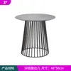 Mesa de Centro de Sofá de Pizarra para Exteriores Nórdico Mesa Auxiliar Redonda Ocio al Aire Libre Casa de Huéspedes Mimbre Balcón Sala de Modelos Silla de Mimbre