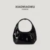 Nova Bolsa Feminina Plissada para o Dia a Dia Coreana Casual Versátil Simples Cor Sólida Couro PU Macio Ombro Único Transversal Pequena
