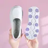 Zapatos de Enfermera de Color Sólido Calados para el Trabajo con Suelas Suaves, Transpirables y Cómodos para los Pies, Zapatos Casuales de Cuero de Verano para Mujer de Hospital, Tai Chi Transpirables