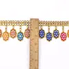 Guangzhou Nuevo Al por Mayor Premium Cadena de Perlas y Diamantes Accesorios para Ropa Componentes de Cadena de Circonita Cadena de Perlas Chapada en Oro con Pedrería