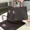 Bolsa de Compras de Tela No Tejida Gruesa Marrón de Gran Capacidad Bolsa de Regalo Bolsa de Empaque Personalizada Bolsa Tote Tamaño Grande Personalizado