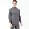 Conjunto de pijama e roupa íntima térmica masculina de fleece dupla face espessada, roupão de dormir quente de inverno masculino, à prova de frio e aquecimento rápido