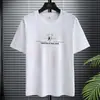 Moda Casual Personalizada Transfronteriza Cuello Redondo Manga Corta para Hombre Verano Talla Grande Superior Estampado Marca de Moda Camiseta Versátil de Media Manga