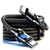 Cable de datos de carga súper rápida con pantalla digital de luz de carrera inteligente mejorada, adecuado para Apple 6-18, Huawei, Honor, Samsung, Xiaomi