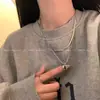 Collar Maillard de Doble Capa con Piedra Ojo de Tigre para Mujer, Diseño de Alta Gama, Cadena Versátil de Hueso de Serpiente de Nicho, Cadena Dulce y Fresca para el Cuello, Cadena para Suéter