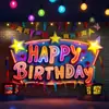 Amazon Transfronterizo Tela de Fondo de Cumpleaños Pareja Decoración de Fiesta Bandera de Dibujos Animados Arreglo de Celebración de Cumpleaños para Niños Tela Colgante de Pancarta