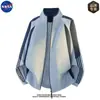 Chaqueta de alta calidad marca NASA estilo americano con cuello alto para hombre, moda primavera y otoño, holgada, casual, deportiva, para pareja, talla grande