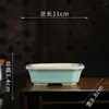 Maceta de cerámica morada vidriada con forma de flor de arena octogonal simple retro creativa para bonsái, flor de ciruelo, espárrago, maceta para plantas suculentas YS16