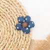 Estilo Coreano Azul Floral Fresco Ins Cuadros Mezclilla Azul y Rojo Tela Accesorios para el Cabello Bolsa Lazo Decoración Accesorios