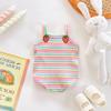 Bolso Bandolera para Bebé Ropa de Pedos Verano Delgado Chaleco para Bebé Niña Harem Estilo Ins Popular Mameluco Triángulo Traje para Gatear
