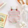 Mameluco de Bebé de Verano Estilo Coreano Lindo con Tirantes de Arcoíris Traje para Gatear Moderno