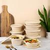 Lancheira Biodegradável Redonda para Viagem Caixa para Salada de Frutas Sopa Alimentos Grau Alimentício Processamento e Personalização