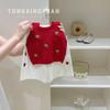 Verano 2025 Estilo Chanel para Niñas Camisola de Oso Estilo Occidental para Niños Dibujos Animados Lindo Pantalones de Pierna Ancha Traje de Princesa