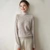 25 Suéter de Cachemira para Mujer Otoño e Invierno Cielo Estrellado Cuello de Montaña Arena Holgado Casual Moda Suéter de Cachemira Otoño e Invierno Versátil Capa Base