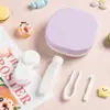 Estojo de Lentes de Contato Macaron Cor Sólida Portátil Estojo de Lentes de Beleza de Alto Valor com Espelho Conjunto de Armazenamento Caixa de Cuidados