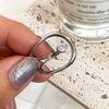 Anel Delicado e Moderno Vazado com Diamante Único para Mulheres, Estilo Coreano Moda Personalidade Novo Anel Aberto, Anel Exagerado Hip-Hop para Dedo Indicador Tendência