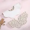 Babero Tejido Impermeable Estilo Coreano, Modelo Delgado, Adecuado para Verano y Todas las Estaciones, Toalla para Babas de Bebé, Babero Pequeño con Forma de Pétalo, Algodón Puro 360