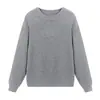 Tejido de Punto de Cuello Redondo y Manga Larga para Hombre en Otoño e Invierno Nueva Marca de Moda Tejido de Punto Holgado Acolchado Interior Estilo Perezoso Tejido de Punto