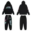 Sudadera con Estampado de Letras Hellstar Hellstar Conjunto de Pantalones Casuales Holgados para Hombre