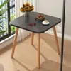 Mesa de Madeira Quadrada Pequena Mesa Quadrada Simples para Uso Doméstico Mesa Lateral de Sofá Mesa de Cabeceira Moderna Casa de Aluguel Varanda Mesa de Centro Pequena