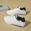 Zapatos Deportivos Casuales de Exportación para Mujer Talla Grande 2026 Primavera Nuevo Estilo Piel Bloqueo de Color Moda Cordones Blancos