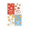 4 Pegatinas/Paquete Caricatura Floral Rectangular Pegatinas de Agradecimiento Se Pueden Usar para Decoración de Pasteles para Hornear, Pegatinas para Sellar Cajas de Regalo