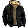 Sudadera con capucha y forro marrón de algodón con estampado 3D digital, estampado transfronterizo europeo y americano.