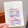 Pinzas para el pelo de niños, pinzas laterales, pinzas de pato princesa estrella de mar y concha, pinzas para flequillo, pasadores para la frente de niñas, accesorios para el pelo