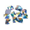 Taladro de cristal K9 Wei Chen de forma especial con fondo plano y doble agujero cosido a mano, blanco AB, ropa colorida con taladro, taladro de cristal DIY