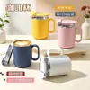 Caneca infantil de aço inoxidável com tampa, certificada FCM, design simples, copo de aço inoxidável com tampa flip-top, direto do fabricante