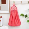 Toalla de mano colgante de coralina para cocina, extragrande y gruesa, súper absorbente para baño, paño para secar manos, paño para lavar platos