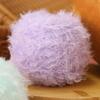 Oso de peluche de ganchillo de lana blanca, hecho a mano, para hacer uno mismo, tejido de lana de imitación de mar, pelo de oso de imitación.