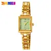 Belleza Atemporal Moda Compacto Reloj de Pulsera de Acero para Mujer Simple Versátil Elegante Casual Cuadrado Reloj de Cuarzo Mayoreo