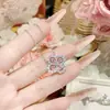Anel, Colar, Brincos, Pulseira Série Rosa Diamante Suave Estilo Coreano Camélia, Joias de Nicho de Alto Padrão em Prata S925