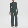 Nuevo Conjunto Deportivo Ajustado con Cremallera de Manga Larga Transpirable de Secado Rápido Pantalones de Pierna Recta para Correr, Fitness, Yoga al Aire Libre para Mujer