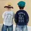 Camiseta de Manga Larga para Niños Algodón Puro Falso Dos Piezas Ropa de Otoño para Niños Holgada 2026 Nuevas Prendas Superiores para Bebés de Primavera y Otoño