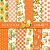 WW137 Fruta Naranja Piña Naranja Otoño Wenchuang Decoración Bloc de Notas Material Papel Papel de Fondo para Álbum de Recortes