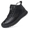 Sapatos Masculinos de Algodão 2024 Inverno Novo Quente Casual ao Ar Livre Cano Alto Botas de Neve Pelo Integrado Veludo Espessado Tendência Sapatos