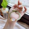 Pulsera de Jade Hetian Fu Pai con Conejo Regalo para Mujer 2023 Año del Conejo Año del Animal del Horóscopo Pulsera Cuerda Roja Tejida Cuerda de Mano para Hombre