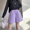 Pantalones de Trabajo de Estilo Americano Lavados de Tres Puntos de Pierna Ancha para Mujer, Verano Delgados Sueltos de Cintura Alta Adelgazantes Versátiles Deportivos Casuales Shorts