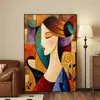 Pintura Colgante de Piso para Sala de Estar Abstracta Americana Pintura de Color Arte de Nicho Pintura Decorativa para Pared de Fondo de Sofá Mural con Sentido de Alta Gama