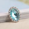 Borda Oval Plana Fivela de Diamante Chapéu de Noiva Acessórios de Corrente de Garra Crianças Cristal Vidro Fundo Prateado DIY Acessórios de Jóias